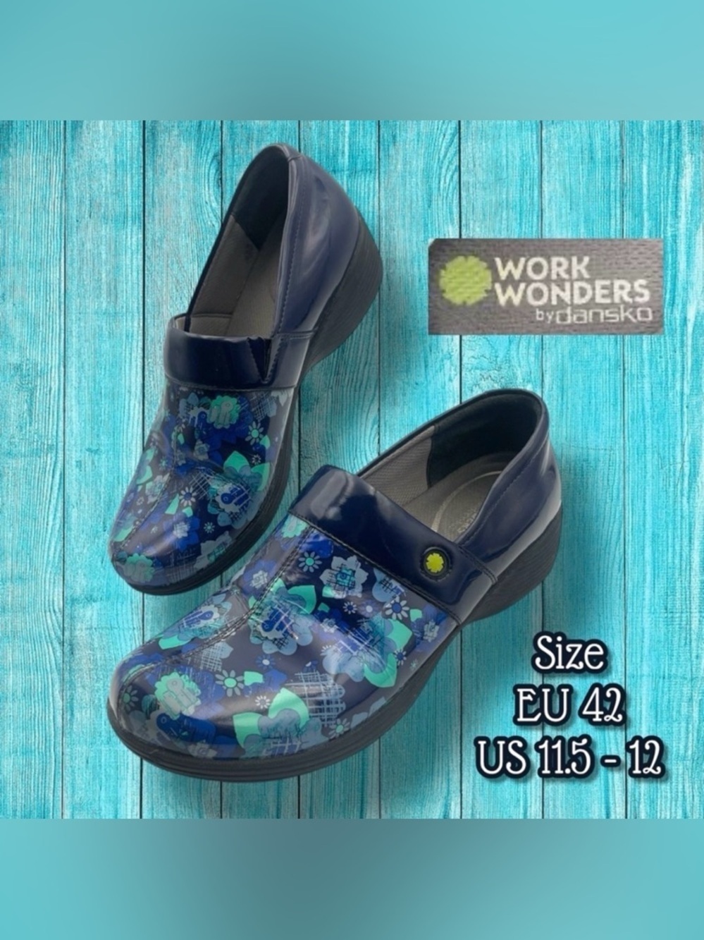 Work Wonders by Dansko Camellia Floral Paisley Clog Size 42